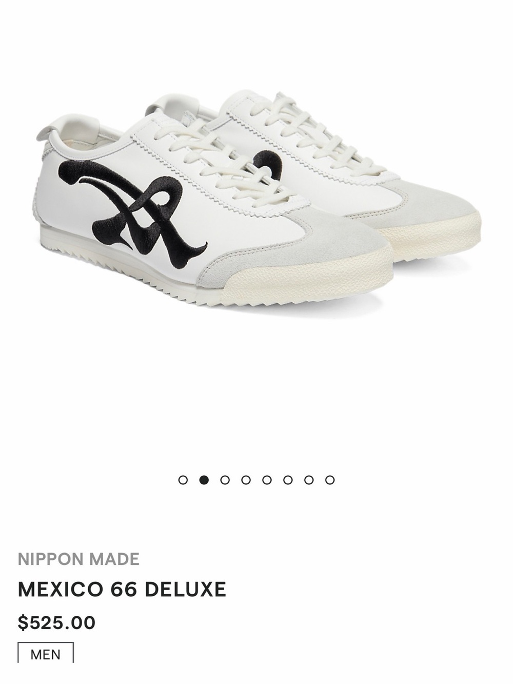 Onitsuka Tiger by Asics Mexico 66 Deluxe White Sneakers with Black Logo